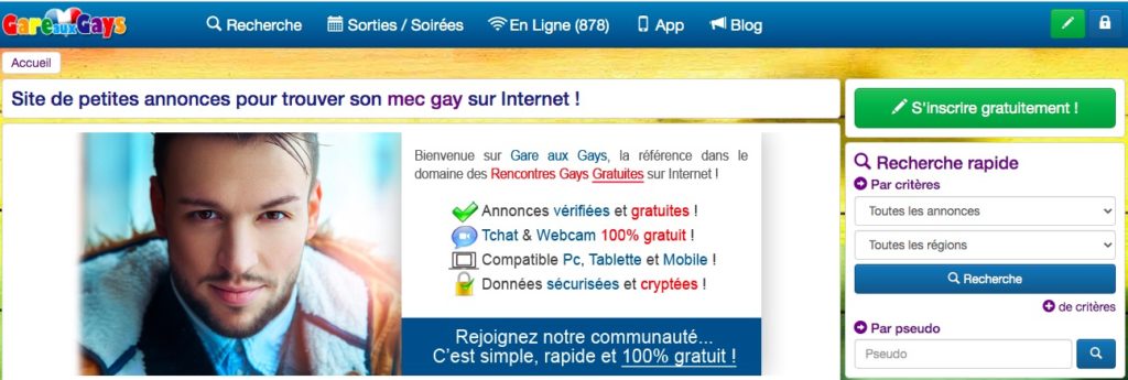 Inscription gratuite sur Gare aux Gays