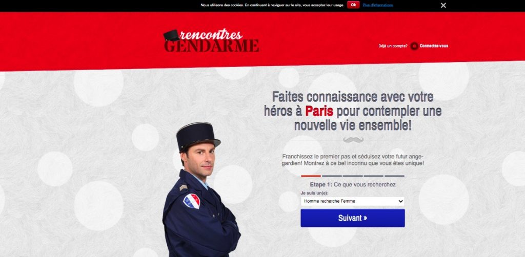 Inscription gratuite sur le site de rencontre Rencontres Gendarme