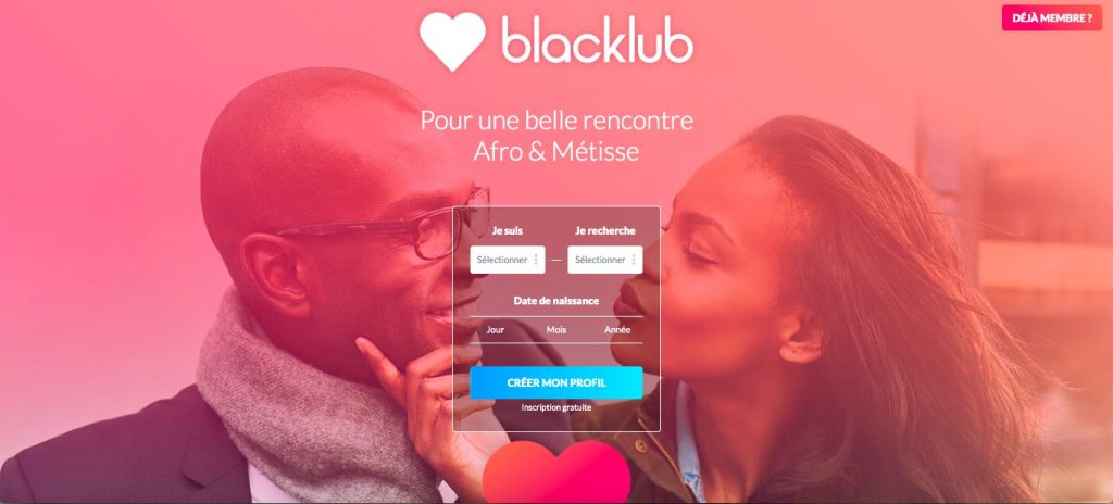 Inscription gratuite sur le site de rencontre Blacklub.com