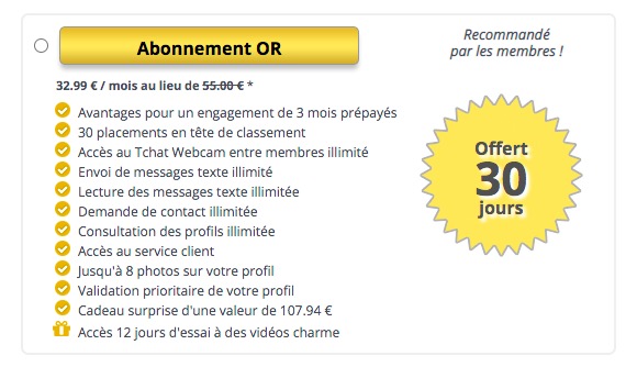 Tout savoir sur l'abonnement or de Jacquie et Michel Motards