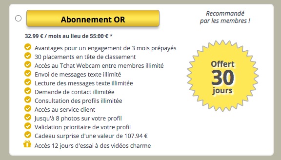 Tout savoir sur l'abonnement or de Jacquie et Michel Black