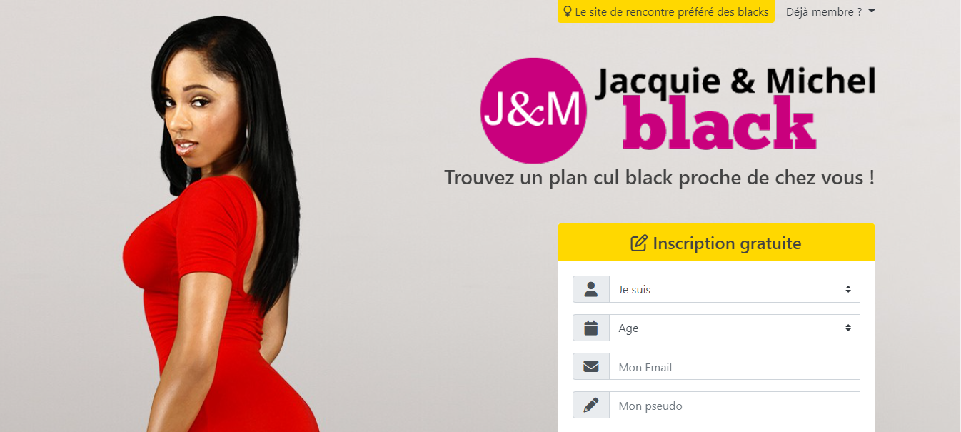 Inscription gratuite sur le site de rencontre Jacquie et Michel Black